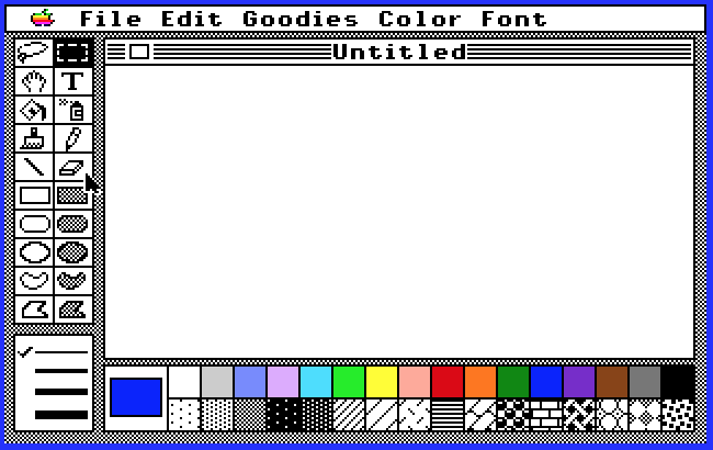 Internet ArchiveのApple IIgsエミュレータで動作するPaintWorks